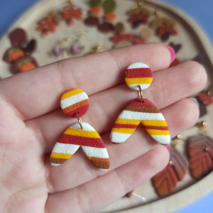 Pasiaste kolczyki jesienne listki