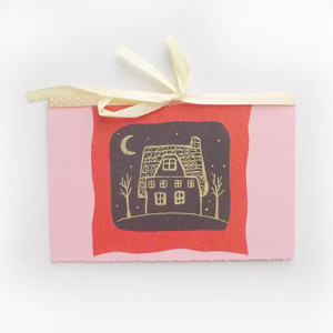 bajkowe kartki świąteczne, ręcznie rysowane kartki na Boże Narodzenie, domek kartka, kartka z domkiem, dom kartka, kartka z domem, noworoczne kartki, kartki na Nowy Rok, kartki na święta Boże