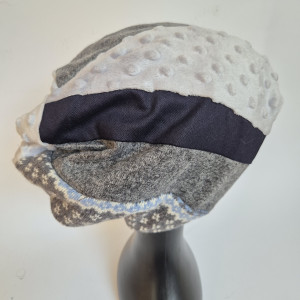 Czapka patchworkowa na podszewce