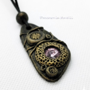 polymer clay kryształ rose gold