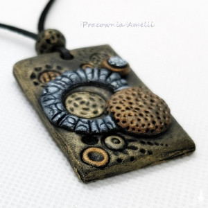 polymer clay planety wisior unisex
