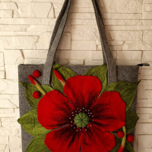 Duża torba  z makiem