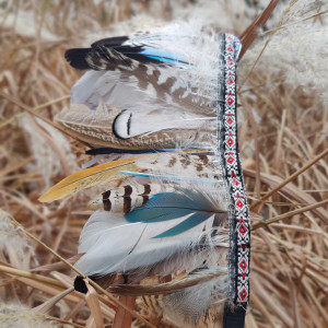 Pióropusz pióra naturalne "Slavic sky"