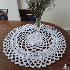 Serweta ażurowa ze sznurka 85cm