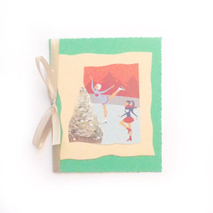 zielona kartka na Boże Narodzenie, Boże Narodzenie kartka z choinką, zimowe kartki na Święta, zima kartki na Nowy Rok, noworoczne kartki, świąteczne kartki puste, choinka kartka