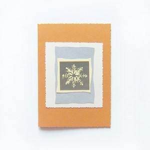 śnieżynka kartka zimowa, musztardowa kartka świąteczna, Boże Narodzenie kartki bez życzeń, zima kartki na Boże Narodzenie, noworoczne kartki, kartki na Nowy Rok