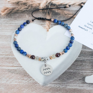 Bransoletka Zodiakalna Wodnik Lapis Lazuli