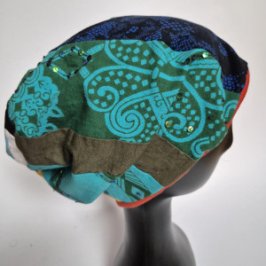 Czapka patchworkowa na podszewce