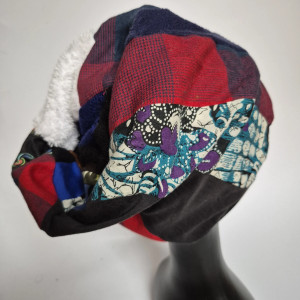 Czapka patchworkowa na podszewce