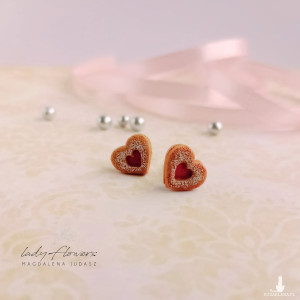 Kolczyki ciasteczka kocie oczka