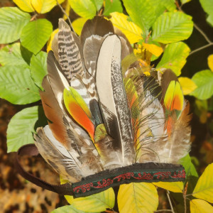 Pióropusz pióra naturalne "Fallen leaves" cruelty free