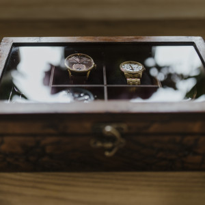 Drewniane pudełko na zegarki 8 komorowe