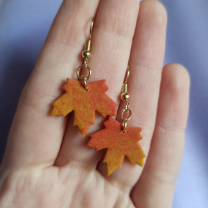Kolczyki wiszące jesienne listki