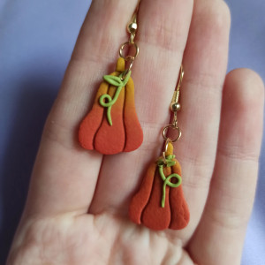 Kolczyki wiszące jesienne dynie