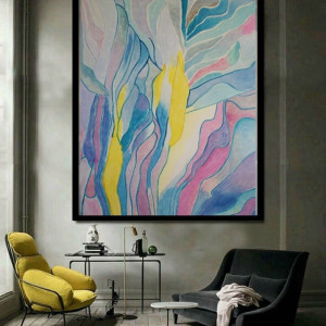 duży obraz olejny kolorowy olej na płótnie abstrakcja