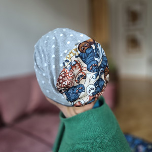 Czapka codzienna w koty