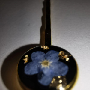 Spinka z niezapominajka, biżuteria do włosów, wsuwka