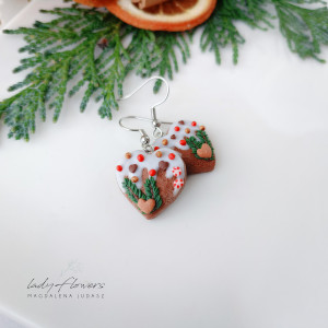 Kolczyki serduszka z piernika