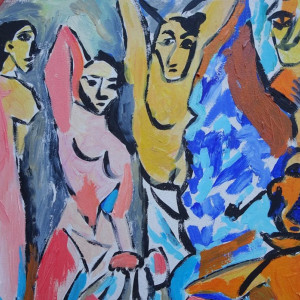 obraz ręcznie malowany pablo picasso panny z awinione