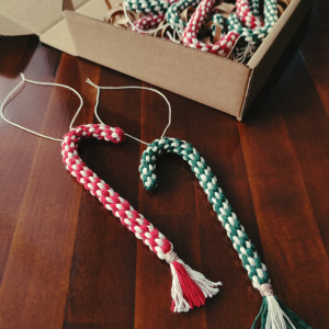 Zawieszka ZIELONA świąteczna, święta, choinka, na choinkę, Boże Narodzenie, Laska cukierkowa cukrowa, cukierek