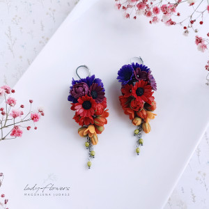 Jesienne, cieniowane kolczyki