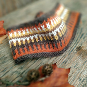 Opaska na głowę, alpaka i wełna - Jesienna Impresja