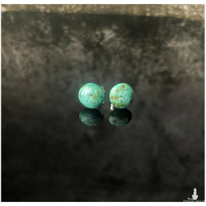 Kolczyki ceramiczne turkusowy mat