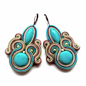 Turquoise Morning kolczyki sutasz