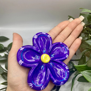 Podstawka na kadzidło fioletowy kwiat