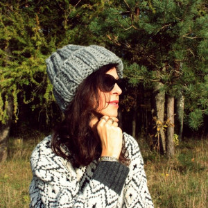 Szara czapka Alpine Alpaka