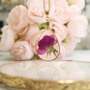 Naszyjnik z azalią przepiękny unikat