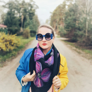 Chusta czarna  merino