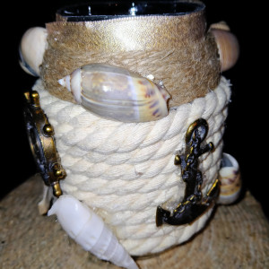 Mały szklany lampionik w stylu morskim