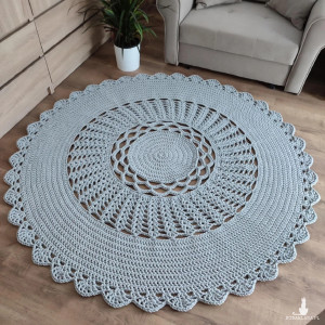Dywan szydełkowy ze sznurka okrągły 170cm