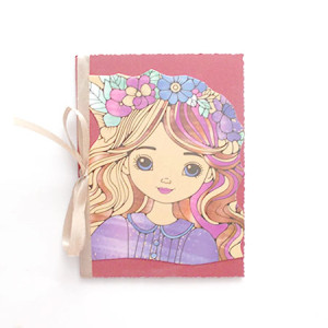 bordowa kartka z dziewczynką, boho kartka z dziewczyną, kartka dla dziewczyny, kartka dla dziewczynki, dziewczyna kartka, dziewczynka kartka, kartki na różne okazje, kartki bez życzeń