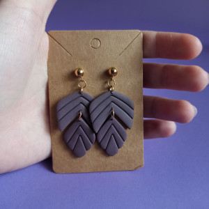 Kolczyki z gliny polimerowej w klasycznym kształcie