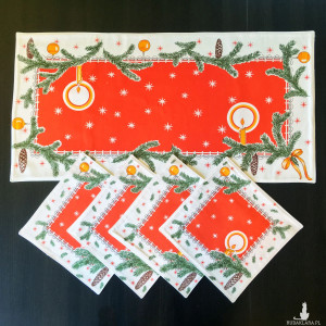 Bawełniany komplet z motywem Bożonarodzeniowym