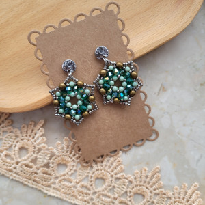 Kolczyki gwiazdy green