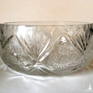 Komplet dwóch kryształowych misek