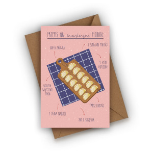 Kartka świąteczna- Przepis na świąteczne pierogi