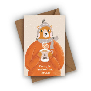 Kartka świąteczna- Życzę Ci cieplutkich Świąt!