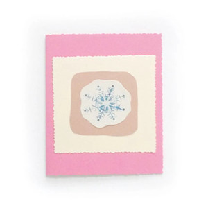 nowoczesne kartki świąteczne, śnieżynka kartka, zimowa kartka, zima kartka, Boże Narodzenie kartki dla firm, noworoczne kartki, kartki na Nowy Rok, różowa kartka świąteczna