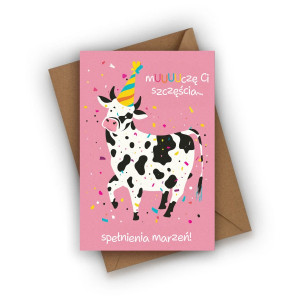 Kartka urodzinowa- Muuuczę Ci szczęścia i spełnienia marzeń!