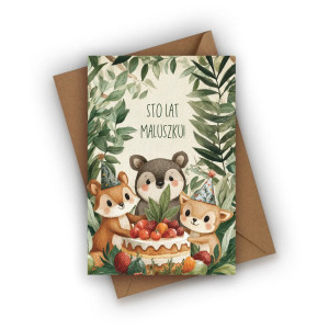 Kartka urodzinowa dla dziecka- Sto lat Maluszku!