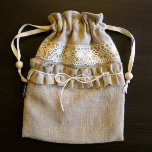 Rustykalny woreczek z lnu