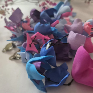 Klipsy kwiaty długie lekkie