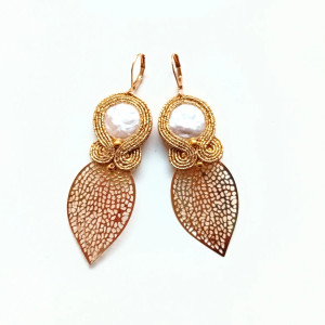 Golden Leaf kolczyki sutasz