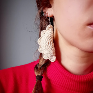 PIEROGI kolczyki pieróg  - większe