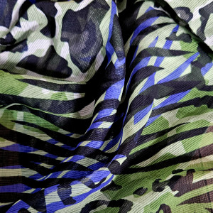 Apaszka szyfynowa w panterkę i paski piekny kolor