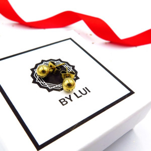 Kolczyki Złote Kulki na Sztyft BASIC